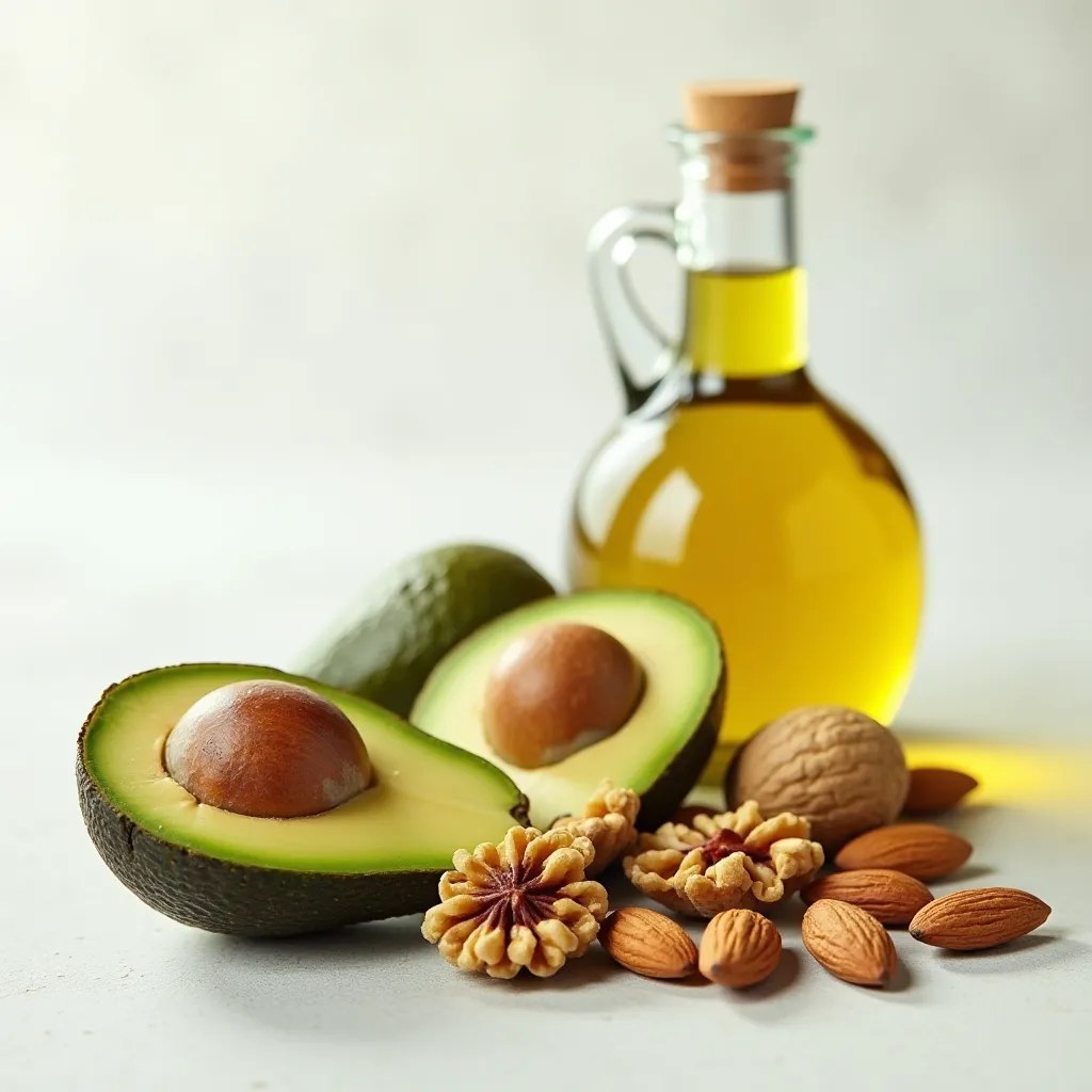 Avocado, nuci și ulei de măsline